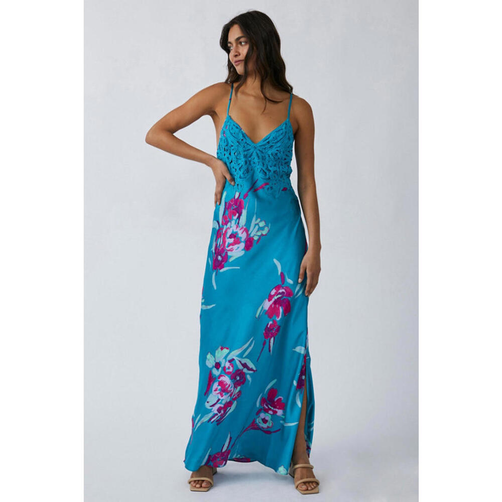 Free People - Forever Yours maxi dress, Crochet Detailing, size S